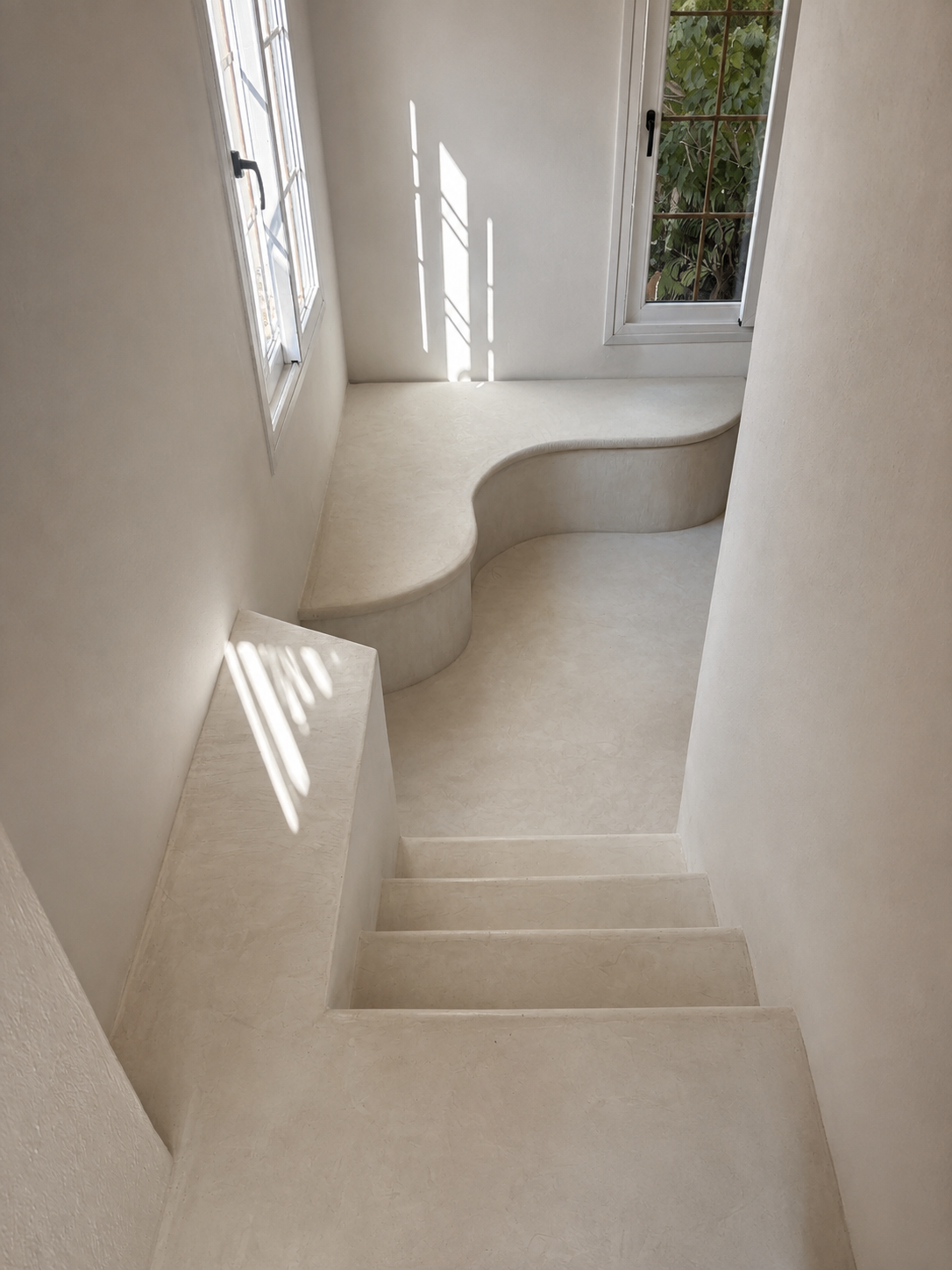 Treppe mit Mortex